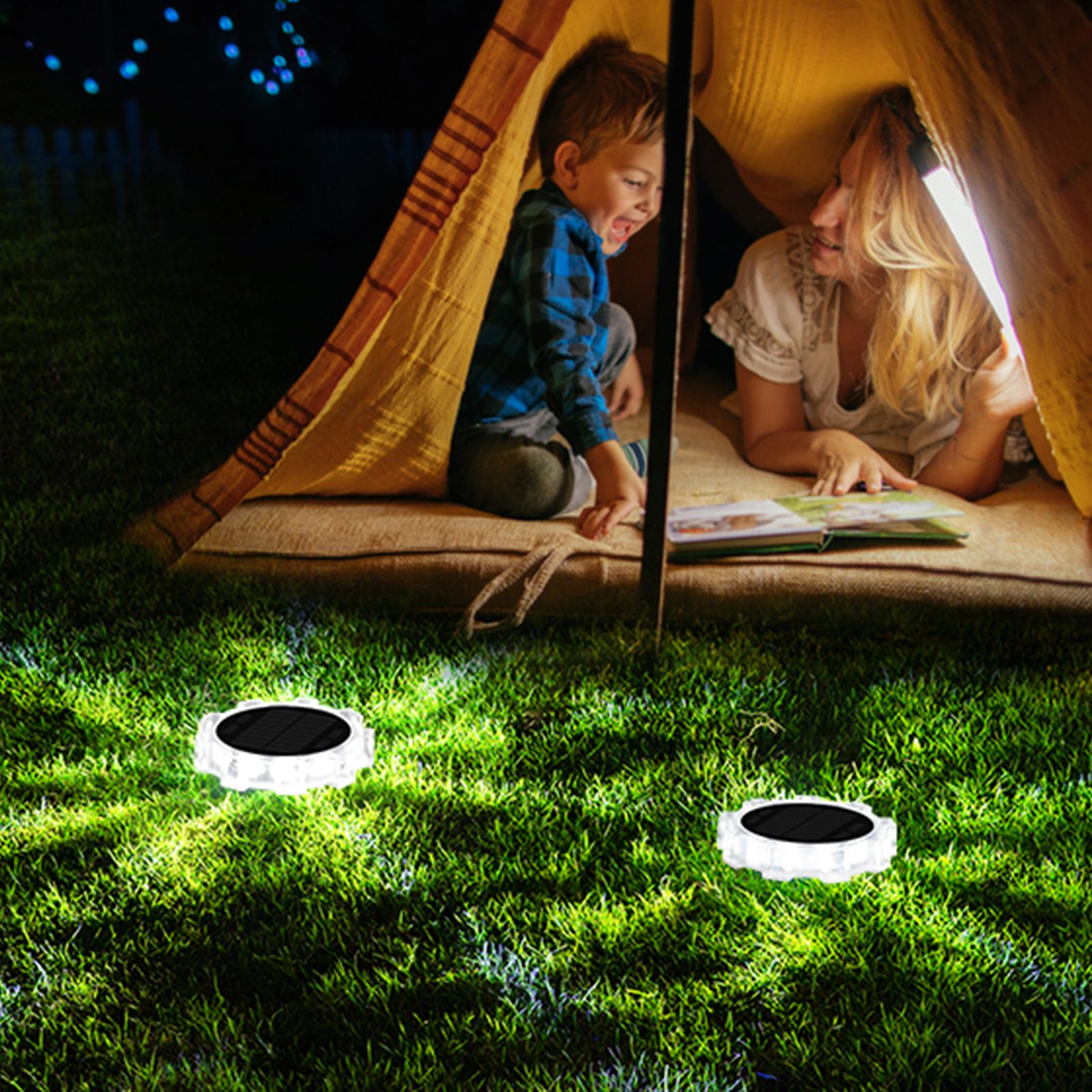 2 pcs/lot gear solar light Home outdoor garden Villa wall decoration atmosphere light Outdoor courtyard wall light Four light modes waterproof and dustproof 800mah battery white light